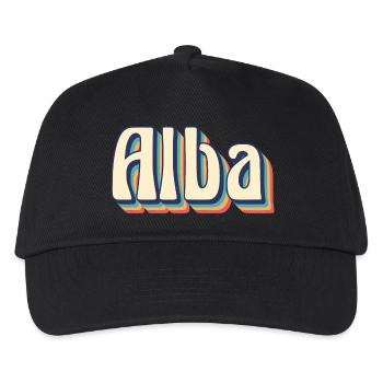 Vintage rétro lever de soleil T-Shirt T-Shirt idée cadeau - Casquette de baseball Enfant - noir - Devant