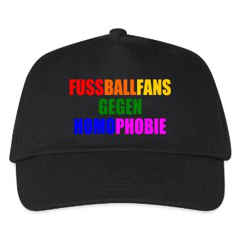 fans gegen homophobie - Kinder Basecap - Schwarz - Vorne