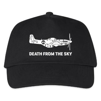 Avion de combat vintage (blanc) - Casquette de baseball Enfant - noir - Devant