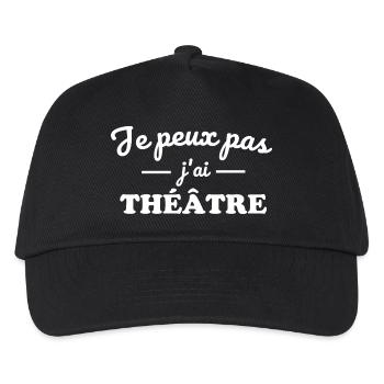 Ich kann kein Theater haben - Kinder Basecap - Schwarz - Vorne