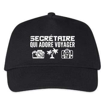 Voyageurs & Secrétaires : Passion & Découverte - Casquette de baseball Enfant - noir - Devant