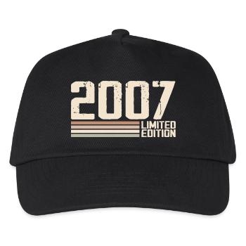 2007 Vintage 2007 Birthday 2007 Retro 2007 - Kids’ Baseball Cap - black - Front