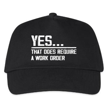 yes... that does require a work order - Kids’ Baseball Cap - black - Front