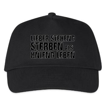 BETTER TO DIE STANDING THAN TO LIVE KNEELING BO - Kids’ Baseball Cap - black - Front