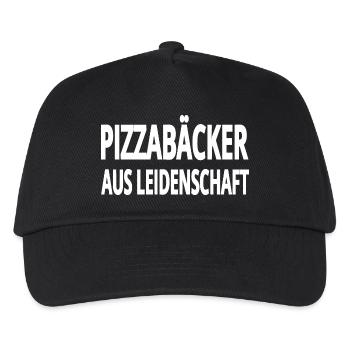 Pizza - Kinder Basecap - Schwarz - Vorne