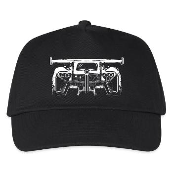 GT Racing Rennauto Auto Rennsport Symbol Logo - Kinder Basecap - Schwarz - Vorne