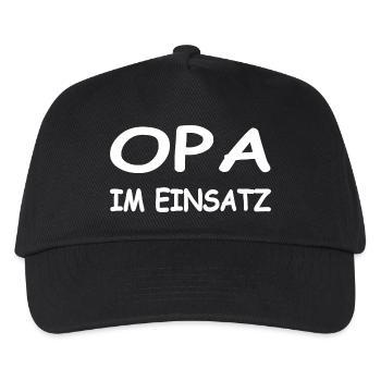 Opa - Kinder Basecap - Schwarz - Vorne