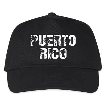 Puerto Rico Palmen - Kinder Basecap - Schwarz - Vorne
