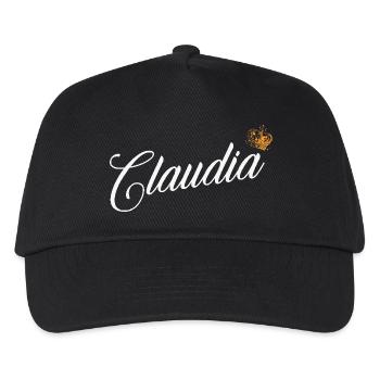 Claudia Name für Frauen Kinder Kleinkinder - Claudia - Kinder Basecap - Schwarz - Vorne