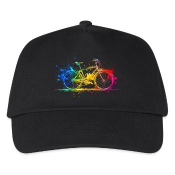 Colorful Bicycle Wheel Cyclist Bicycle Gift - Kids’ Baseball Cap - black - Front