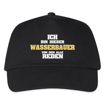 Beruf Wasserbauer - Kinder Basecap - Schwarz - Vorne
