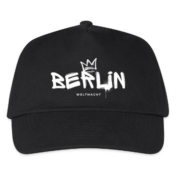 Berlin Weltmacht - Kinder Basecap - Schwarz - Vorne