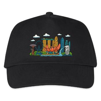 Singapore City Skyline - Kids’ Baseball Cap - black - Front