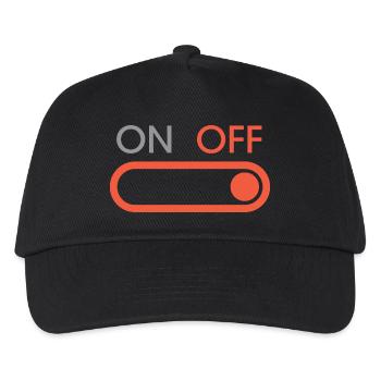 off button - Gaming and Streaming - Kids’ Baseball Cap - black - Front