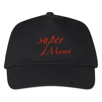 super Mama - Kinder Basecap - Schwarz - Vorne