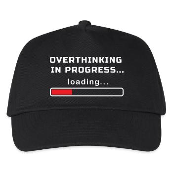 OVERTHINKING IN PROGRESS LOADING... - Kids’ Baseball Cap - black - Front
