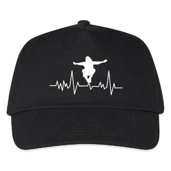 Parkour Heartbeat - Dynamic Urban Design - Kids’ Baseball Cap - black - Front