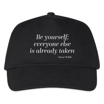Inspirierendes Zitat-Typografie-Design - Kinder Basecap - Schwarz - Vorne