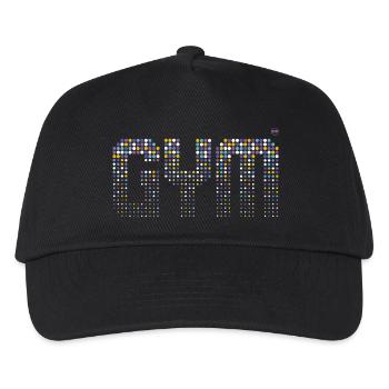 GYM - Workout in style gym design - Kids’ Baseball Cap - black - Front