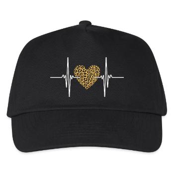 Cœur de léopard - Casquette de baseball Enfant - noir - Devant