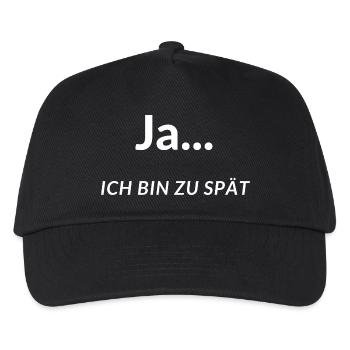 Yes, I'm late, late, unpunctual friends - Kids’ Baseball Cap - black - Front