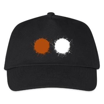 Braun Weiß - Kinder Basecap - Schwarz - Vorne
