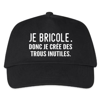 Je bricole, donc je crée des trous inutiles - Casquette de baseball Enfant - noir - Devant