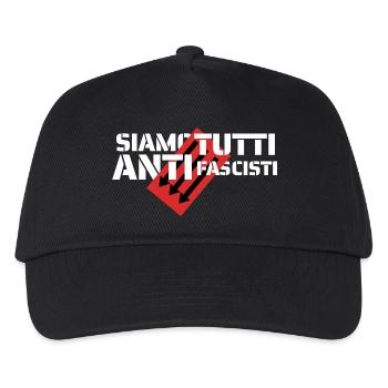 Siamo Tutti Antifascisti | Politisches Statement - Kinder Basecap - Schwarz - Vorne