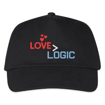 Love Greater Than Logic Design - Kids’ Baseball Cap - black - Front