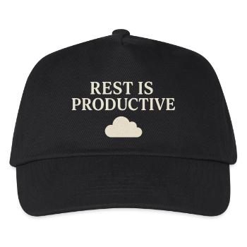 Rest is Productive Typografie - Kinder Basecap - Schwarz - Vorne