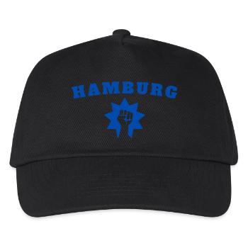 Hamburg - Kinder Basecap - Schwarz - Vorne