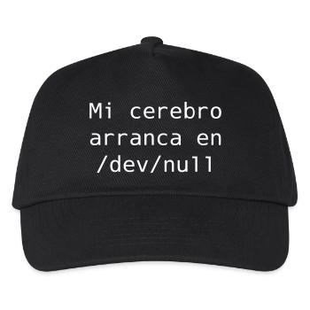 My brain starts in /dev /null - Kids’ Baseball Cap - black - Front
