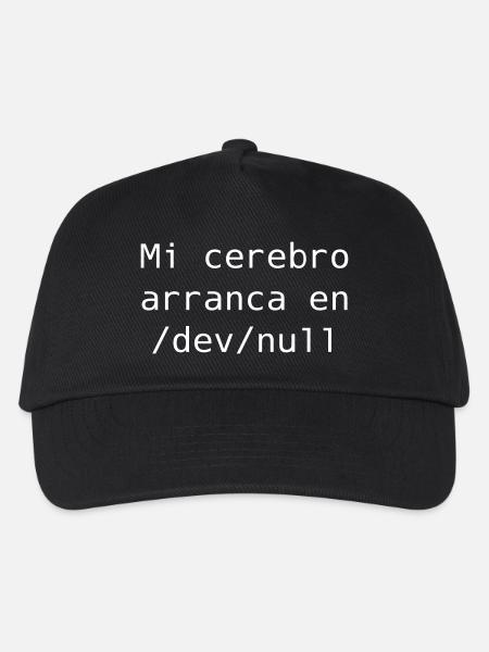 Mein Gehirn beginnt in /dev /null - Kinder Basecap - Schwarz