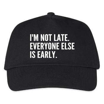 Je ne suis pas en retard les autres sont en avance - Casquette de baseball Enfant - noir - Devant