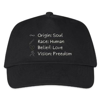 One Vision. One Freedom. One Humanity. - Kids’ Baseball Cap - black - Front