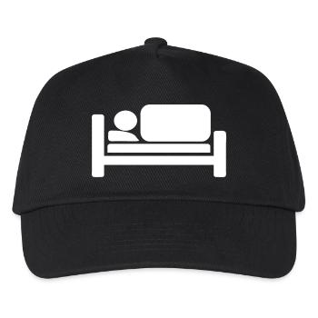 Cool Bed Silhouettes Pictogram Design - Kids’ Baseball Cap - black - Front