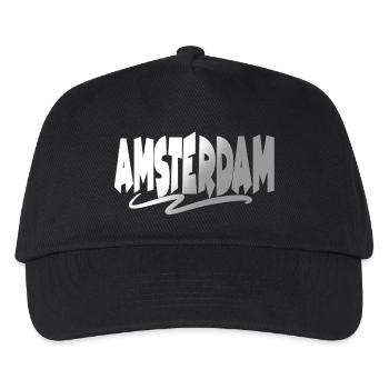 Amsterdam - Kinder Basecap - Schwarz - Vorne