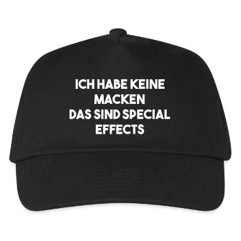 Ich habe keine Macken - Special Effects Shirts - Kinder Basecap - Schwarz - Vorne