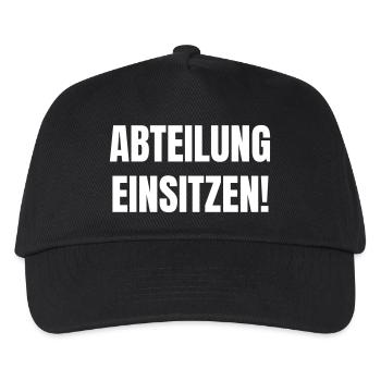 Abteilung Einsitzen für Dressurreiter im Stübchen - Kinder Basecap - Schwarz - Vorne
