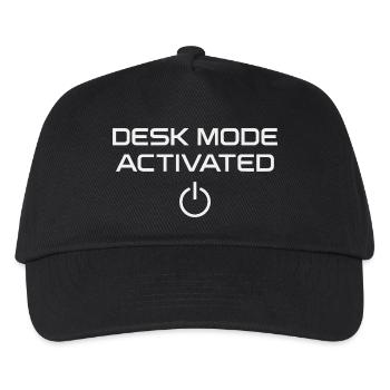 Desk Mode Activates Office Humor - Kids’ Baseball Cap - black - Front