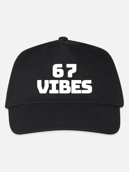 6 7 Vibes – Trendiges Jugend-T-Shirt - Kinder Basecap - Schwarz