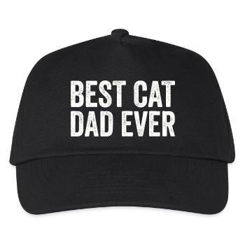 Tochter Katzenliebhaber lustiger Vater Papa - Kinder Basecap - Schwarz - Vorne