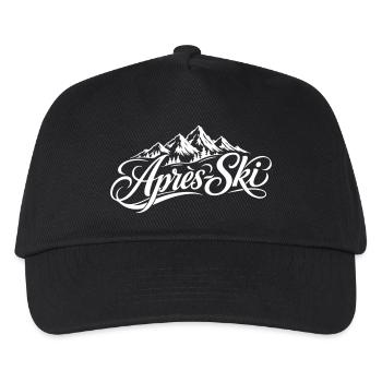 Apres Ski Schriftzug - Kinder Basecap - Schwarz - Vorne