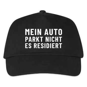My car doesn't park, it resides - Kids’ Baseball Cap - black - Front