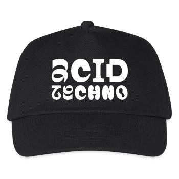 Typographie Acid Techno Pulse - Casquette de baseball Enfant - noir - Devant