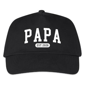 Papa est. 2026 – Gift for expectant fathers - Kids’ Baseball Cap - black - Front
