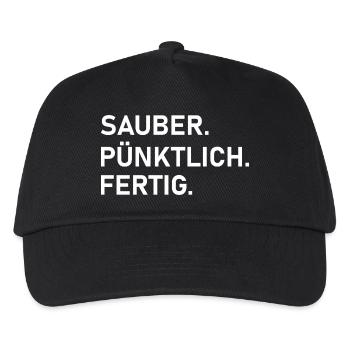 Propre. A temps. Travail professionnel. - Casquette de baseball Enfant - noir - Devant