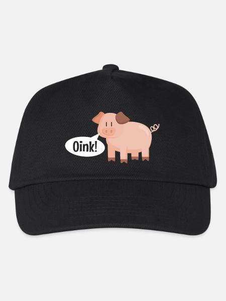 Pig Oink - Kinder Basecap - Schwarz