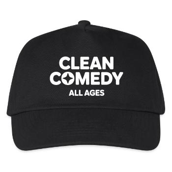 Clean Comedy All Ages Humorfans - Kinder Basecap - Schwarz - Vorne