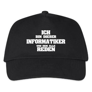 Arbeit Informatiker - Kinder Basecap - Schwarz - Vorne